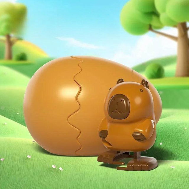 Fashnics Hüpfendes Ei Uhrwerk Spielzeugmodell, Kleine Ente Capybara, Niediges Tierförmiges Spielzeug - Bild 1