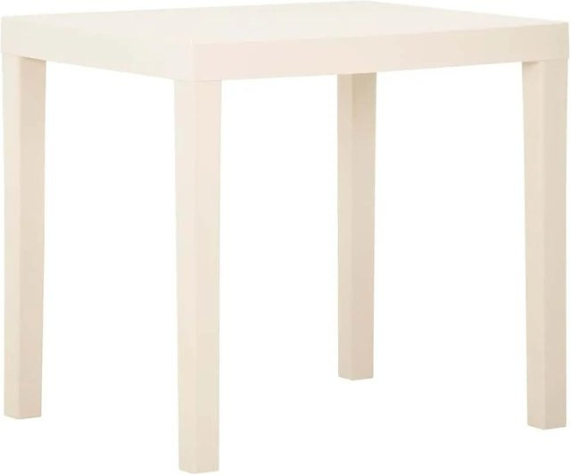 Furnicato Gartentisch aus Kunststoff in Weiß für Garten, Terrasse und Camping, B/T/H: 79 x 65 x 72 cm - Bild 1