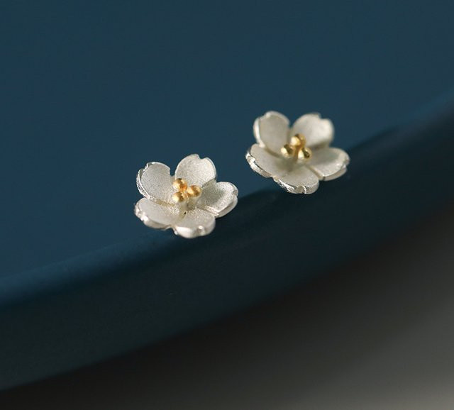 GaaBou Jewellery Blumen-Ohrringe, 925 Silber, Damen - Bild 1