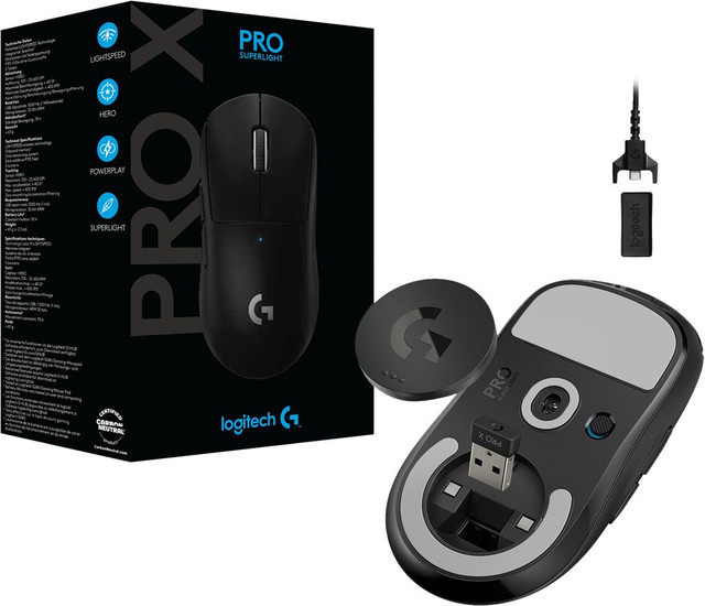 Logitech G PRO X SUPERLIGHT Wireless Gaming Maus, Schwarz, 16000 DPI, optischer Sensor, kabellos mit LIGHTSPEED Technologie - Bild 2