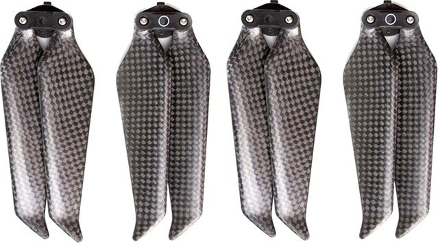 DJI 8743F Kohlefaser-Propeller Set, 4 Stück geräuscharme Rotorblätter in Schwarz für Mavic 2 Pro und Mavic 2 Zoom - Bild 1