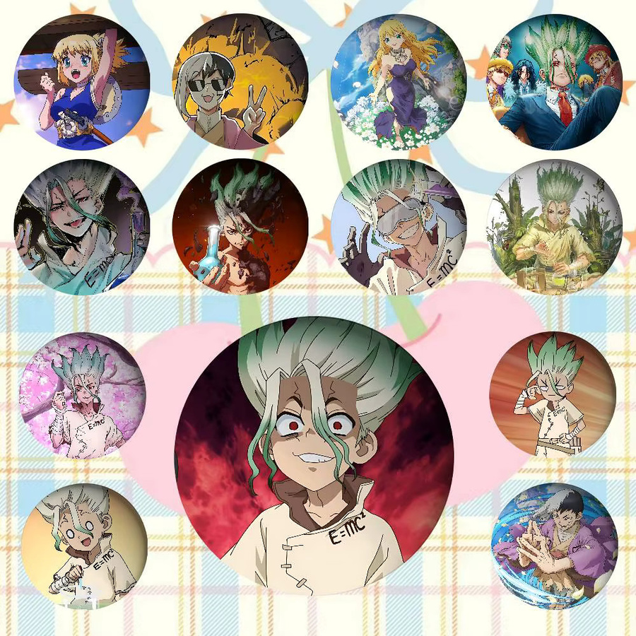 Kayou Brosche Anime D-Dr. Stein, Weißblech, Unisex - Bild 2