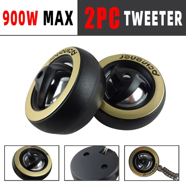 Mini-Dome-Hochtöner Set für Car-Audio-Systeme mit 900W (2x 450W) und 12V Anschluss - Bild 1