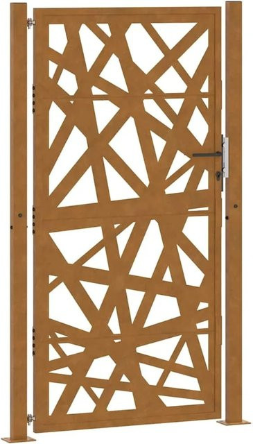 vidaXL Gartentor aus Stahl in Braun, Breite: 110 cm, Höhe: 180 cm - Bild 1