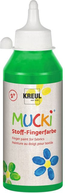 MUCKI Stoff-Fingerfarbe Grün 250 ml ab 2 Jahren - Bild 1