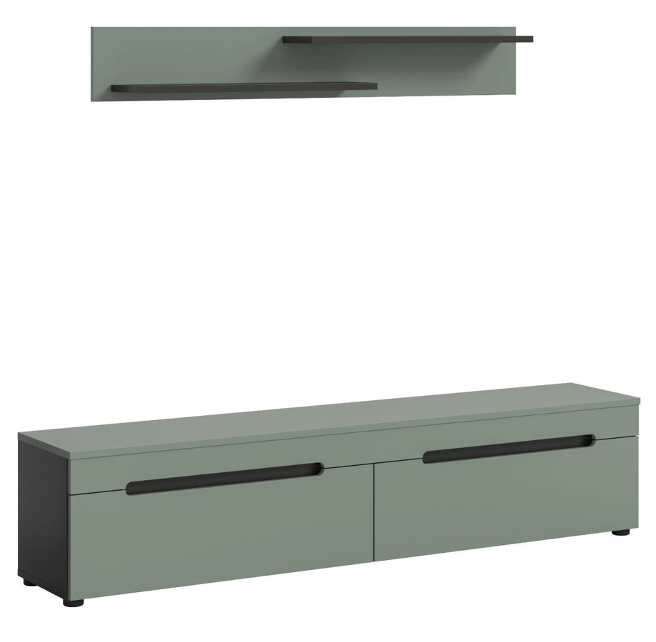 Inn.Furn TV-Lowboard und Wandboard Cooper in Salbei und Grau, Breite: 170 cm - Bild 6