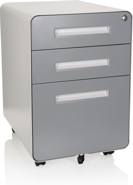 hjh OFFICE Rollcontainer COLOR PLUS I aus Stahl in Grau - Bild 1