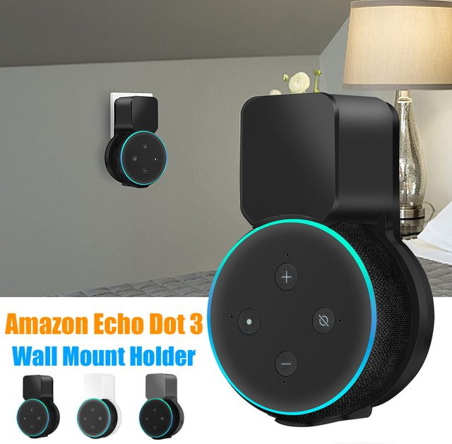 Echo Dot Wandhalterung in Schwarz für Echo Dot 3 Lautsprecher mit integriertem Kabelmanagement - Bild 1