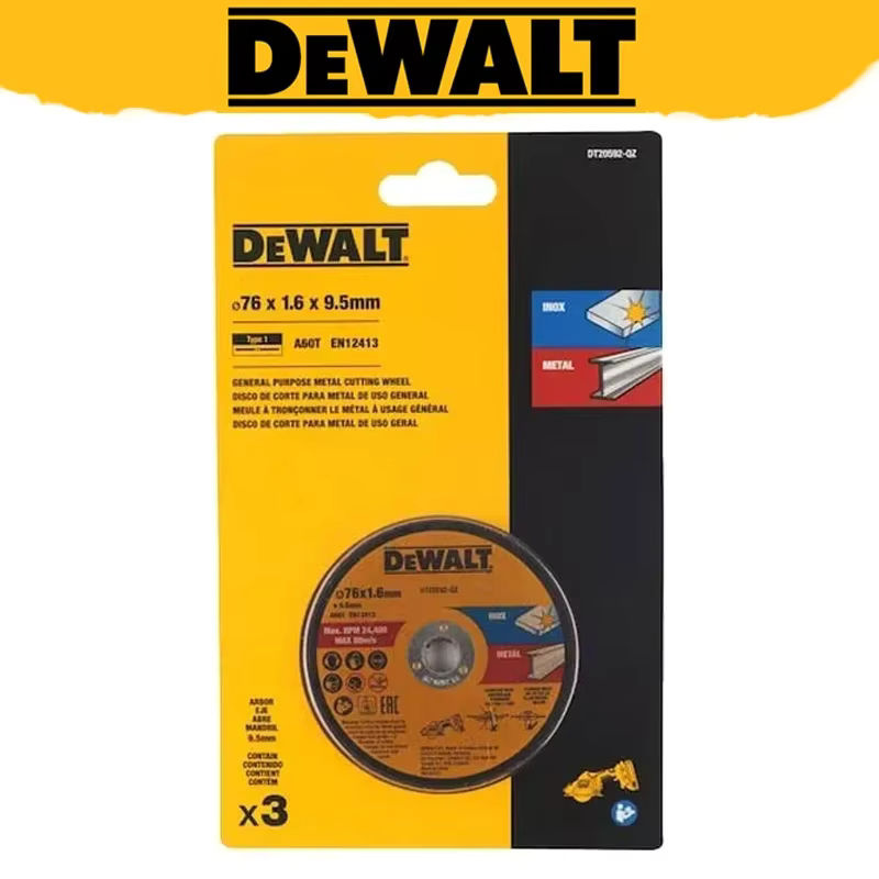 DeWalt DT20592-QZ INOX Bonded Schleiftrennscheibe 76 mm für Multi-Mat-Trennscheiben 3er-Pack - Bild 2