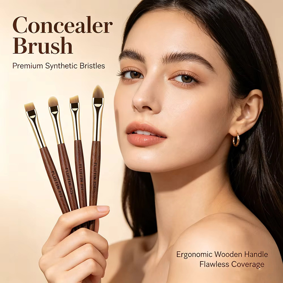 Fluffin Concealer Crush Ultra Thin Concealer Brush, Redwood - Bild 2