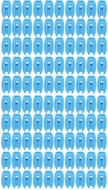 100 Stück Aimo Elektrozaunisolatoren aus witterungsbeständigem ABS für Vierkantrohr-Pfosten in Blau - Bild 1