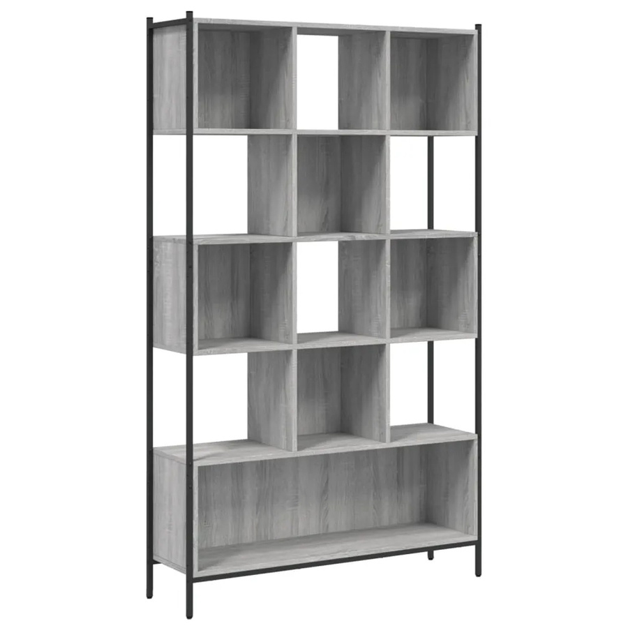 vidaXL Bücherregal Grau Sonoma B/T/H: 102 x 28 x 172 cm - Bild 2