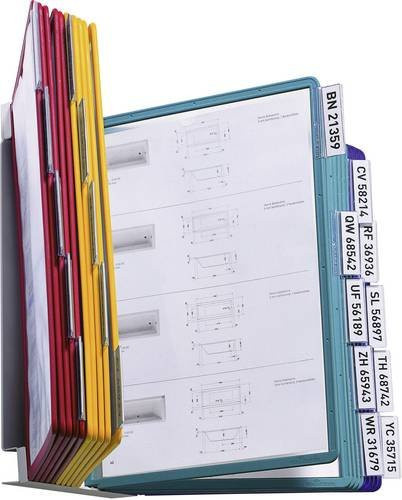 Durable Sichttafelsystem Vario Wall mit 20 Sichttafeln in Mehrfarbig aus Metall und Polypropylen - Bild 1