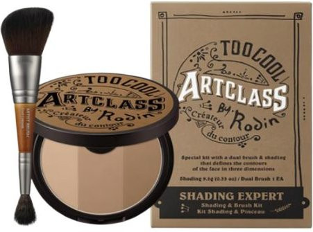 Too Cool For School Kunstklasse Schattierungsexperte Puder, Neutral, Matt, 9,5 g, inkl. Duales Konturenpinsel-Set - Bild 1