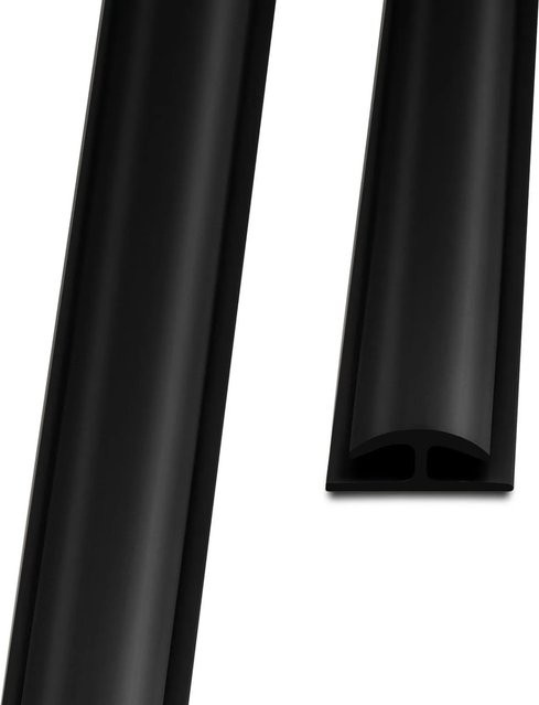 KARAT Doppeleinfassleiste Übergangsprofil Jersey Selbstklebend Schwarz B: 24 mm, H: 35 mm - Bild 1
