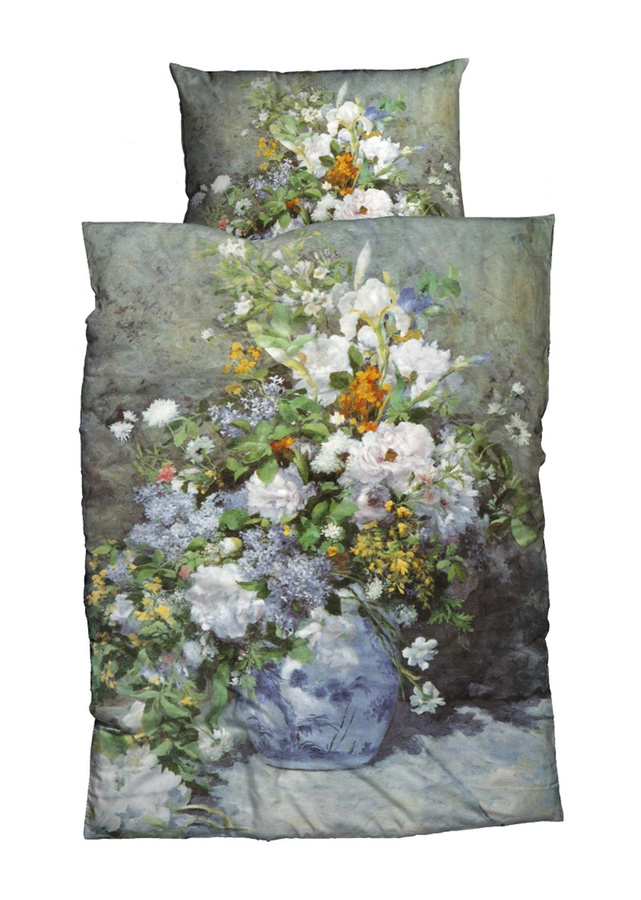 Goebel Bettwäsche Frühlingsblumen aus Mako-Satin mit floralem Design, Mehrfarbig, B/H: 135 x 200 cm und 80 x 80 cm - Bild 1