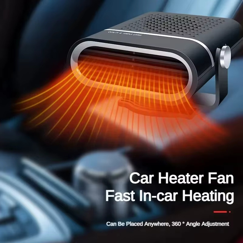 XMSJ 4-in-1 Auto-Heizlüfter 150W für 12V/24V in Schwarz mit Heizung, Kühlung und Entfroster - Bild 2