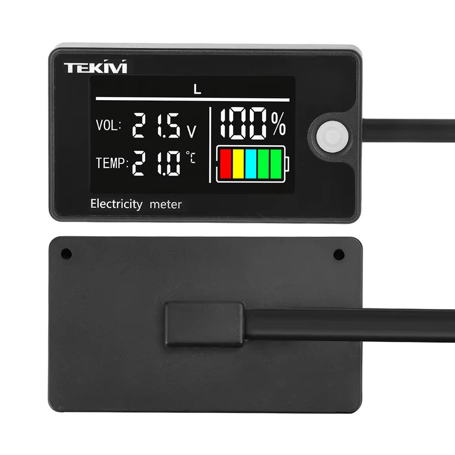 Voktta Digitales DC Spannungsmessgerät mit LCD-Farbbildschirm für 8–100 V zur Messung von Spannung, Leistung und Strom für Lithium-Eisen- und Säure-Batterien - Bild 5