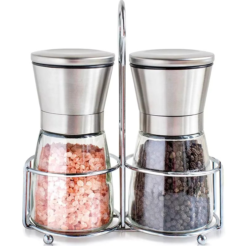 Manuelle Gewürzmühle aus Edelstahl und Glas von JUSTINLAU, Farbe Silber/Transparent, 180/200 ml - Bild 3