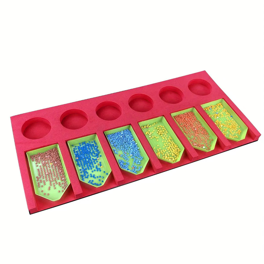 EVA-Schaum Diamantmalerei Organizer-Set mit Stickhalter und Bohrstift-Aufbewahrung in Lila - Bild 3