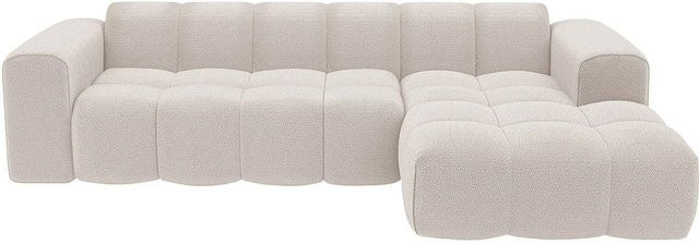 Vente-unique Sofa Caleso in Beige, modernes L-Shape Ecksofa ohne Schlaffunktion, Breite: 284 cm - Bild 1