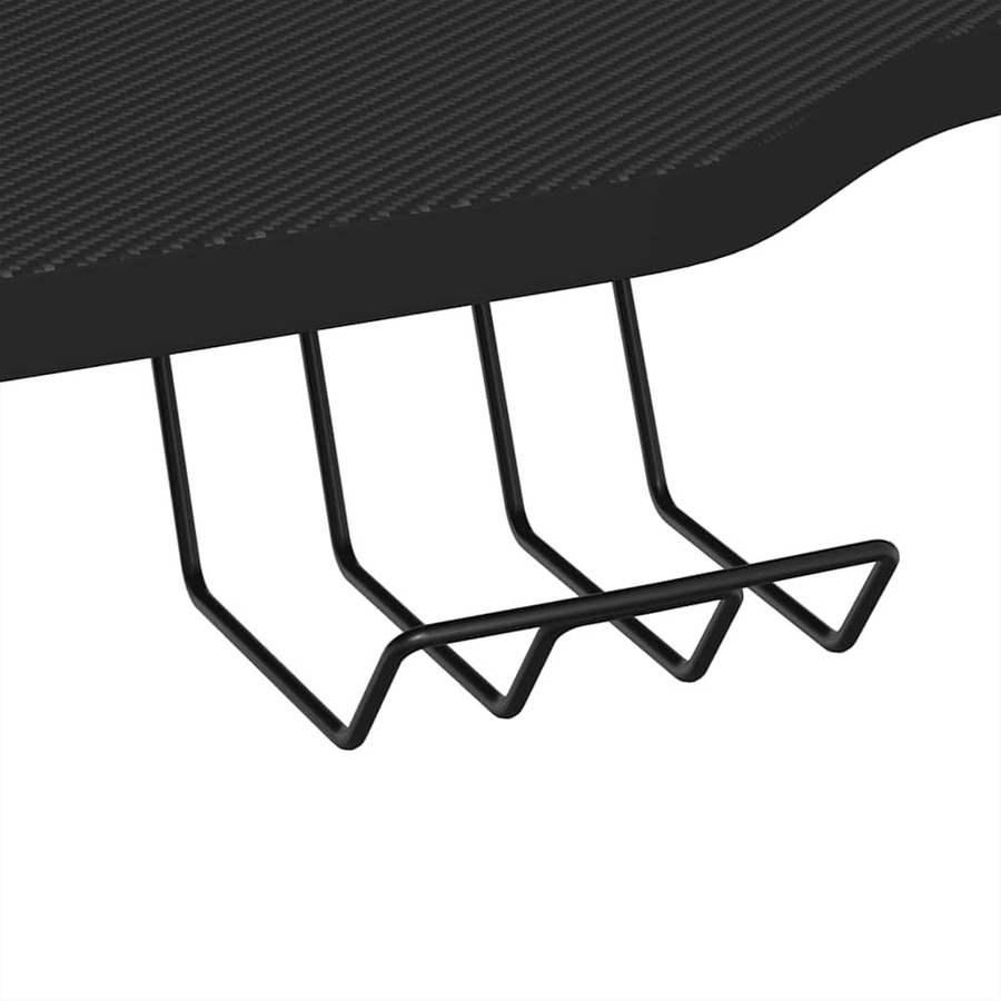 Vidaxl Gaming-Schreibtisch mit K-förmigen Beinen in Schwarz, B/T/H: 110 x 60 x 75 cm - Bild 4