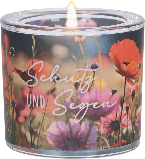 Windlicht Schutz und Segen von Butzon & Bercker in Multicolour mit floralem Glasdesign für Tealights - Bild 1