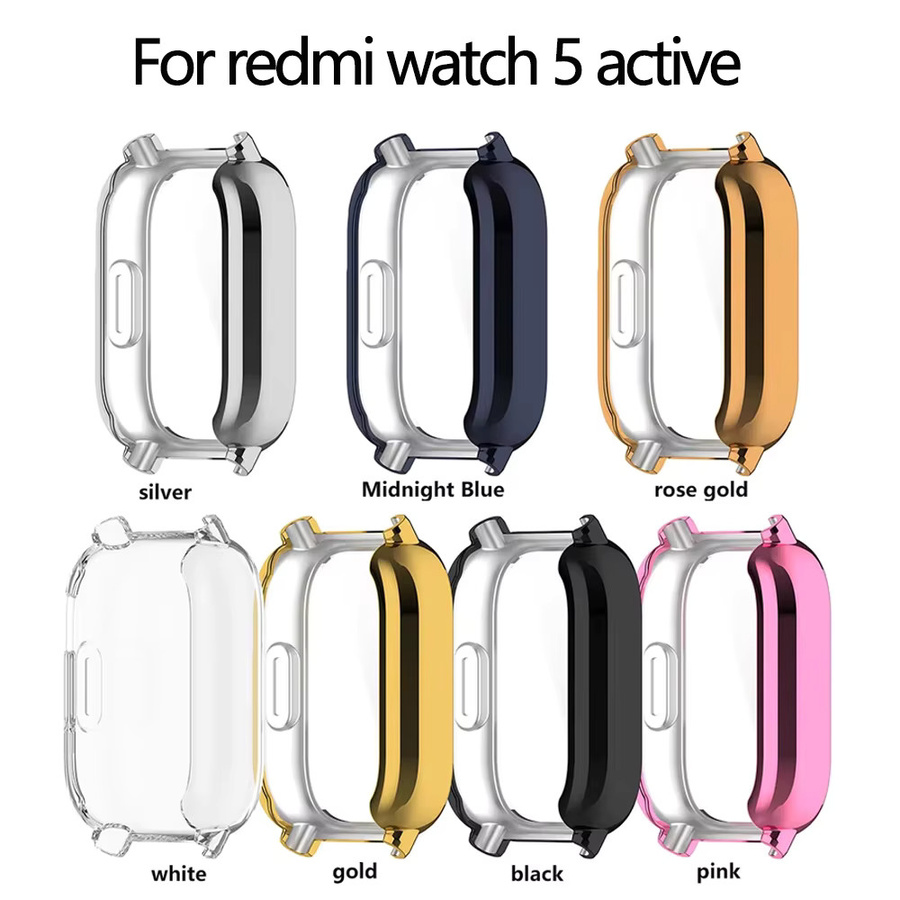 LCAPLE Schutzhülle für Xiaomi Redmi Watch 4/5 Active, Silikon, Schwarz - Bild 3