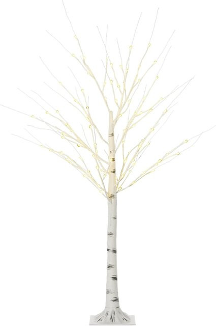 HOMCOM Kunstbirne aus Kunststoff und Metall in Weiß, Höhe: 150 cm, Breite: 22 cm, Tiefe: 22 cm - Bild 1