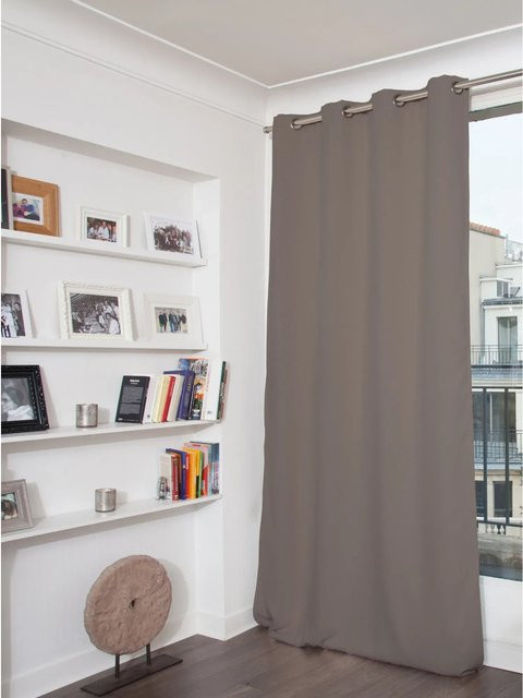 Moondream Verdunkelungsvorhang Pfeffer in Graubraun mit Ösen, Höhe: 260 cm, Breite: 145 cm - Bild 1