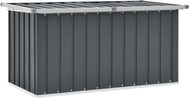 vidaXL Gartenbox aus verzinktem Stahl und Kunststoff, Grau, B/T/H: 129 x 67 x 65 cm - Bild 1
