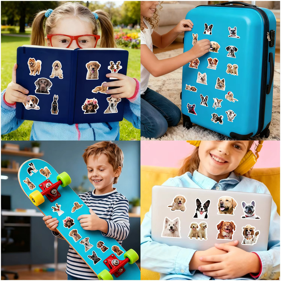 GOGOTU Hunde-Meme-Graffiti-Aufkleber, Kawaii Tier-Cartoon-Sticker, 50-teiliges Set - Bild 5