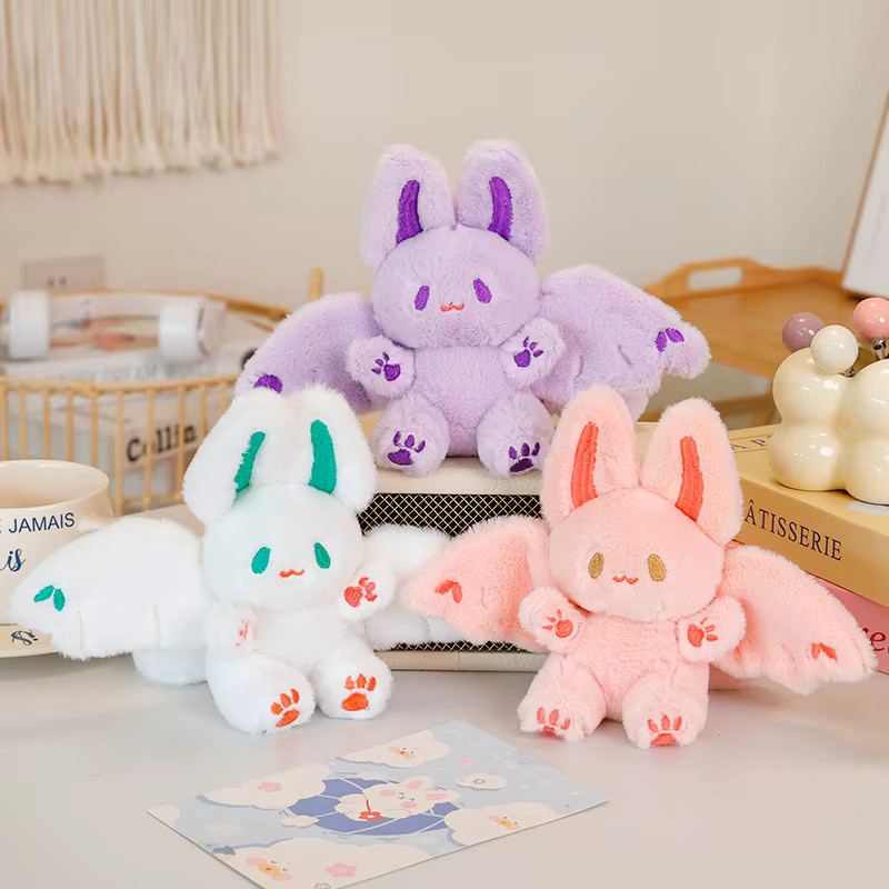 BOOKFONG Kawaii Fledermaus Kaninchen, Plüsch Spielzeug, 15 cm - Bild 1
