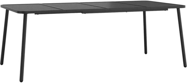 Furnicato Gartentisch aus Stahl in Anthrazit mit modernem Latten-Design, B/T/H: 200 x 100 x 71 cm - Bild 1