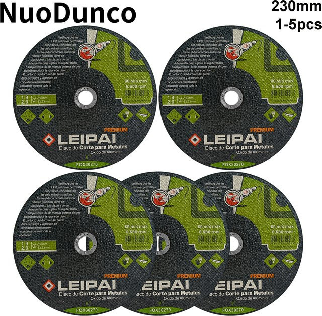 NunDunco Metall-Trennscheibe Schwarz, Durchmesser: 23 cm, für Schneidemaschinen und Winkelschleifer zum Schneiden von Metall, Eisen und Kunststoff - Bild 1