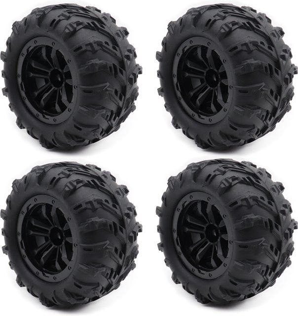 RC ERA 6034 Hex Skidproof Gummi Reifen, 4-teiliges Set, 1/16 RC Monster Truck Rad Teile - Bild 1