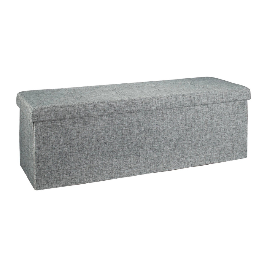 Relaxdays Sitzbank aus Leinen in Grau, faltbar, B/T/H: 114 x 38 x 38 cm - Bild 2