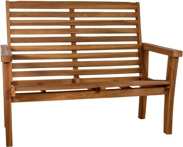 CLP Teakbank Nicosia mit Liegefunktion in Teak/Braun, Breite: 150 cm, Höhe: 78 cm, Tiefe: 111 cm - Bild 1