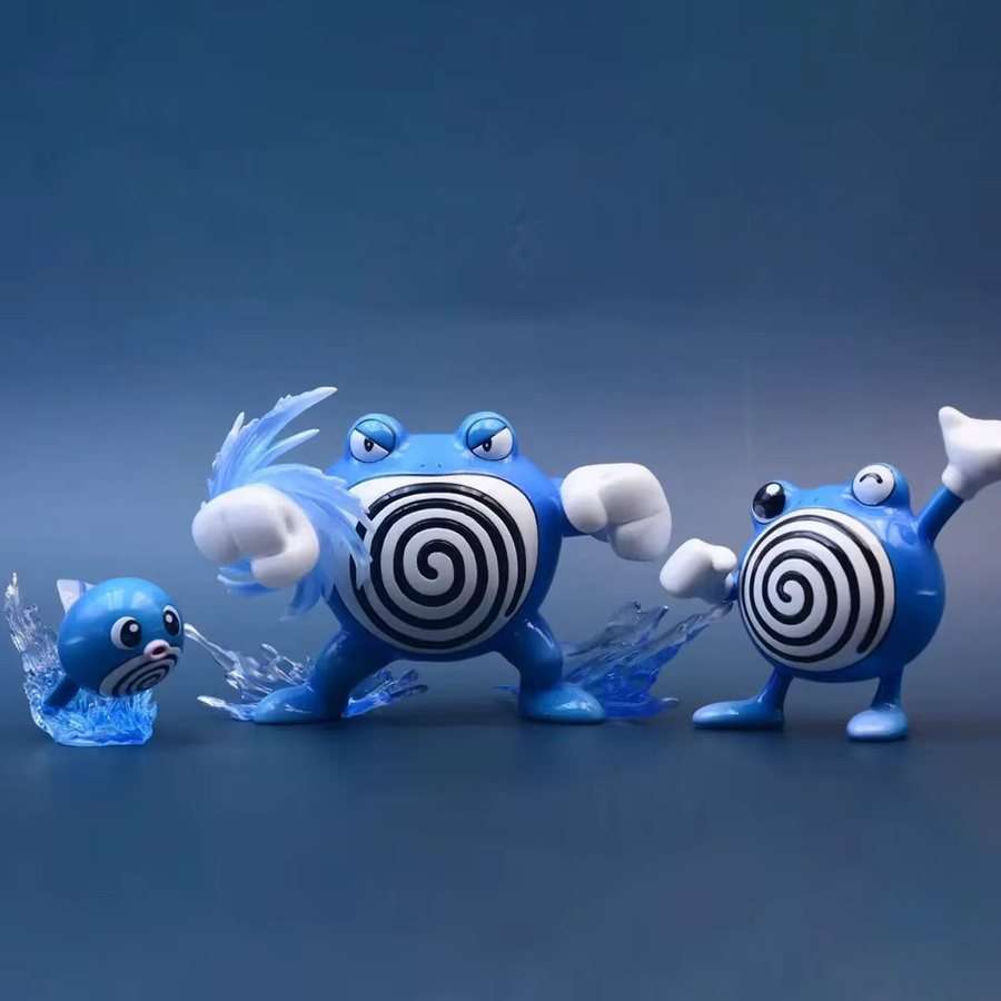 Bandai Pokemon Poliwrath Anime Figur aus PVC in Blau, Höhe: 6 cm - Bild 2
