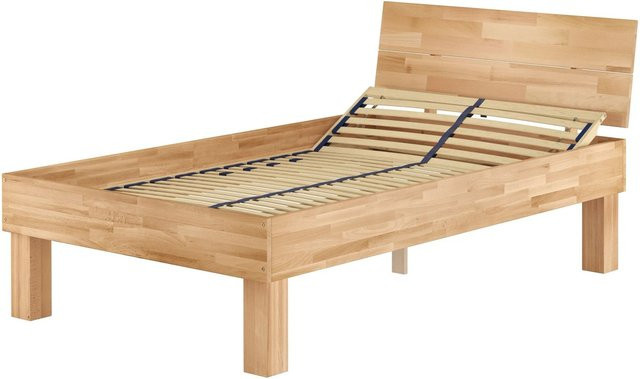 Erst-Holz Hohes Seniorenbett Modell 81 aus Buche Massiv in Braun mit Federholzrahmen B/T/H: 120 x 220 x 93 cm - Bild 1