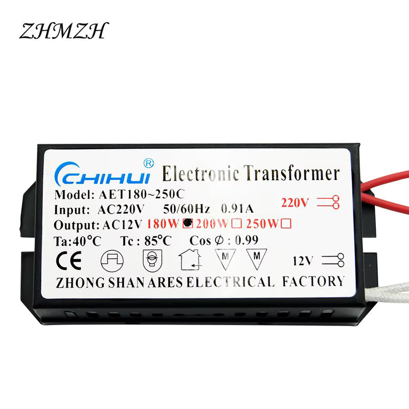 Elektronischer Transformator AC220V zu 12V für G4 Halogenlampen und Kristalllampen, Schwarz - Bild 2