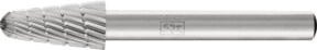 PFERD HSS Frässtift Rundkegelform mit Spanbrecher, Durchmesser: 10 mm, Länge: 20 mm, Schaft-Durchmesser: 6 mm, Farbe: Silber - Bild 1