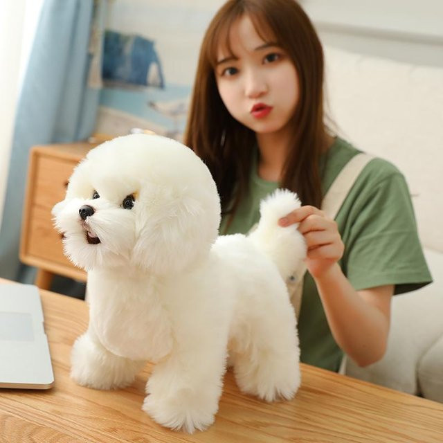 Kidsly Bichon Frise Plüsch Hundespielzeug, Stofftier, weiß, ab 14 Jahre - Bild 1
