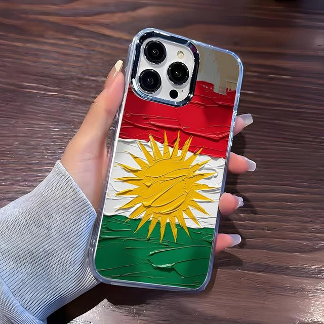 Transparente Handyhülle mit Kurdistan Flagge für Apple iPhone 11 bis iPhone 17 Pro Max - Bild 1