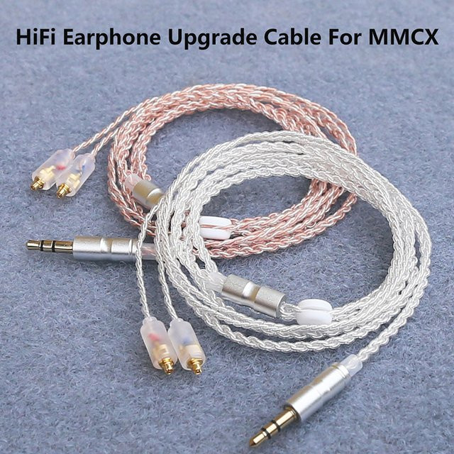 HiFi MMCX Upgrade-Kabel mit Silberkern für IE200 IE300 IE600 IE900 und AKG N5005 N30 Kopfhörer, 3,5 mm Klinke, Länge: 1,2 m - Bild 1