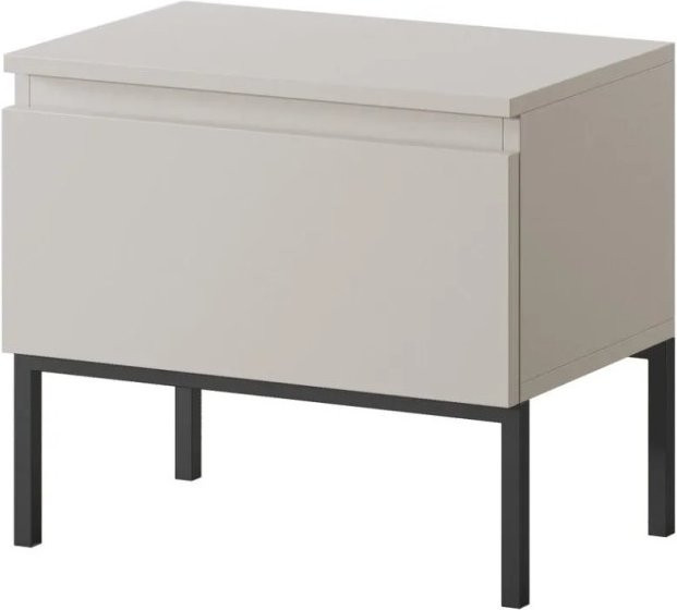 Selsey Nachttisch Bemmi in Kaschmirgrau mit modernem Design für dein Schlafzimmer, Breite: 49 cm, Höhe: 41,5 cm, Tiefe: 32 cm - Bild 1