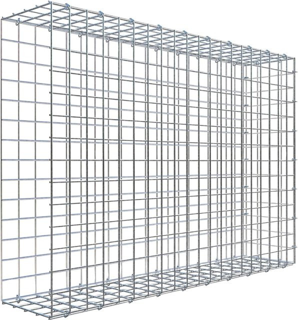 Gabiona C-Ring Anbaukorb Typ 2 in Silbergrau mit einer Maschenweite von 5 x 5 cm, B/H/T: 70 x 100 x 20 cm - Bild 1
