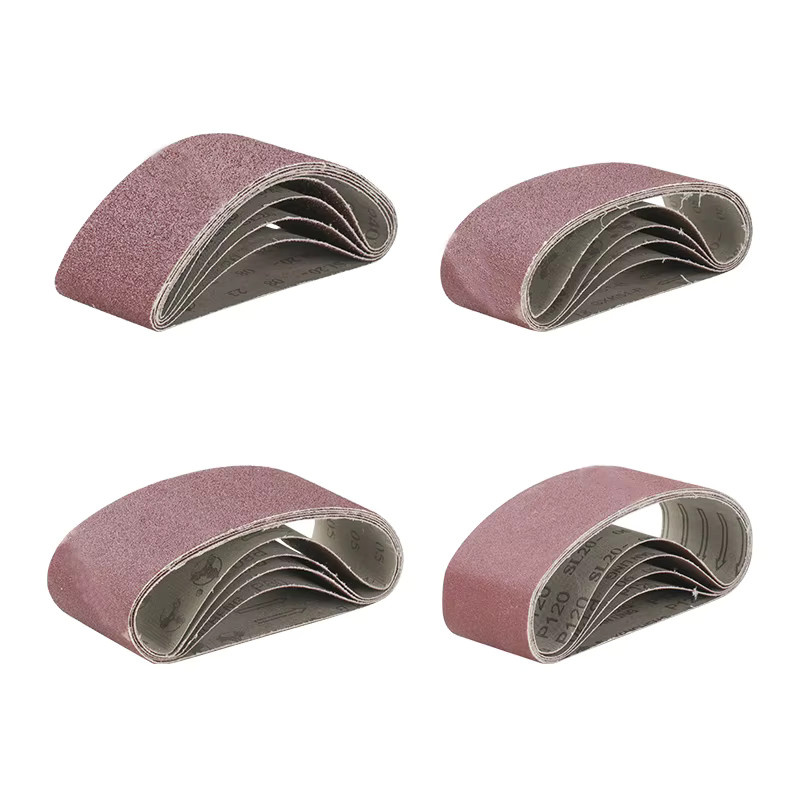 XCAN Schleifbänder aus Aluminiumoxid, 5 Stück, Körnung 40/60/80/120, B: 6,5 cm, L: 41 cm, zum Schleifen von Holz, Metall und Kunststoff - Bild 7
