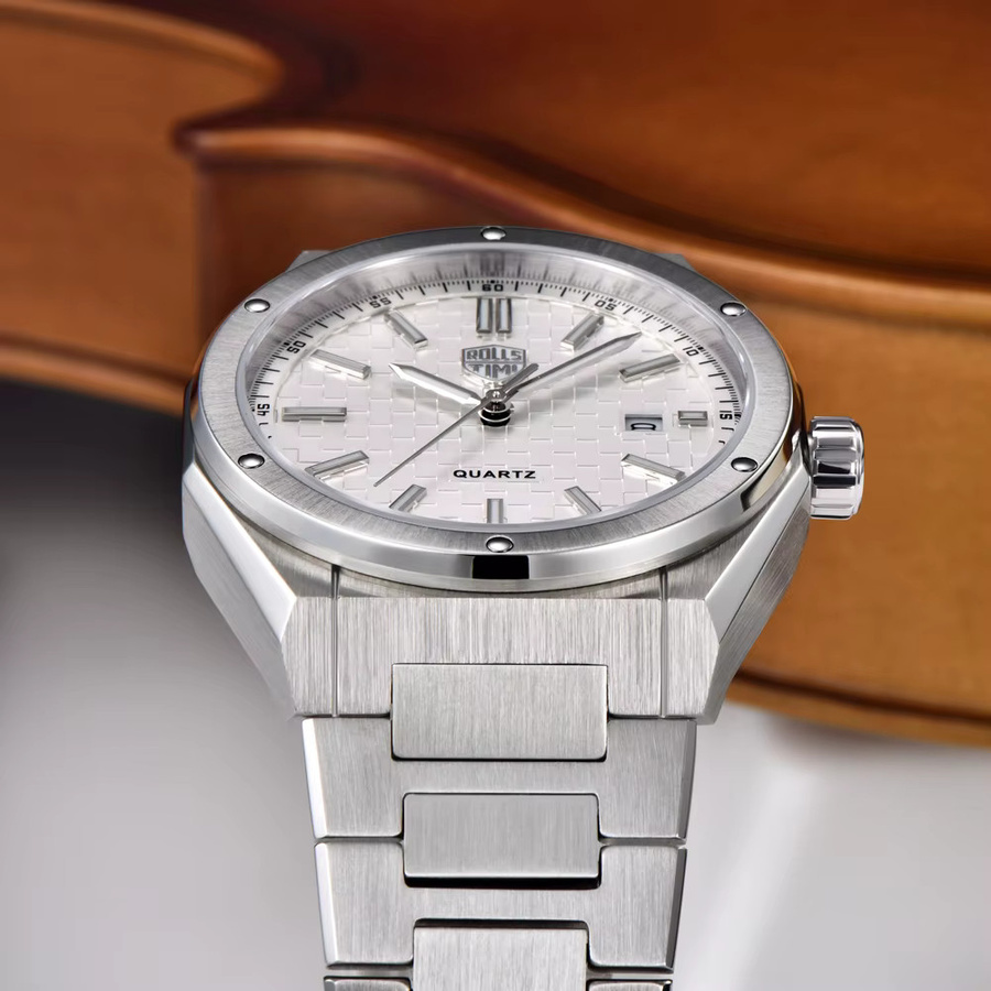 Rollstimi Armbanduhr, Quarz, Edelstahl, Blau, Herren - Bild 2