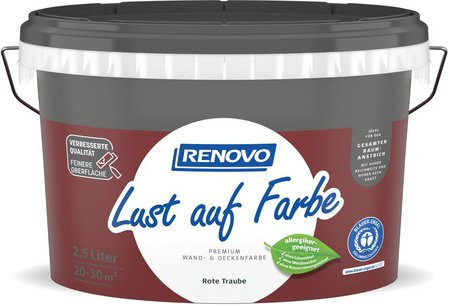 RENOVO Dispersionsfarbe Rot Matt, 2,5 l - Bild 1